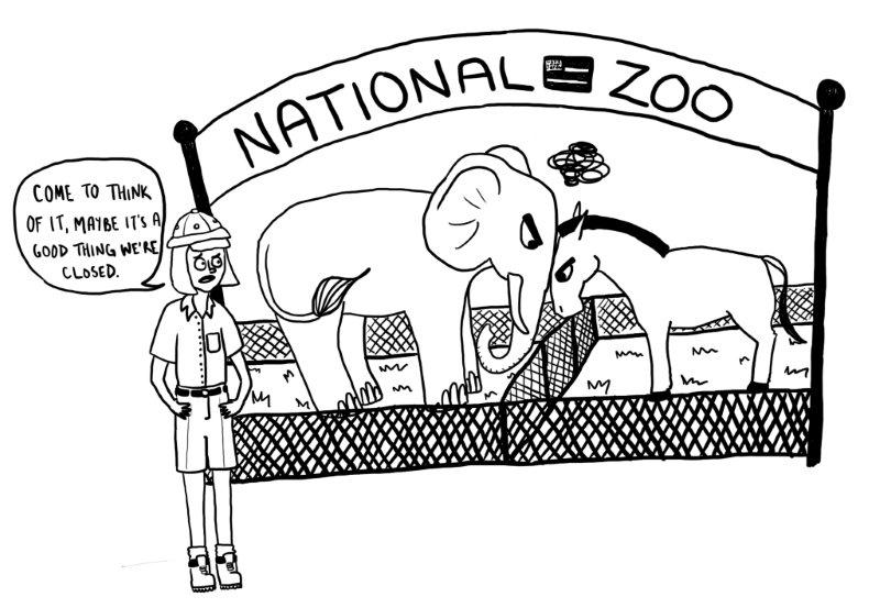 COMICS- The National Zoo is... closed 