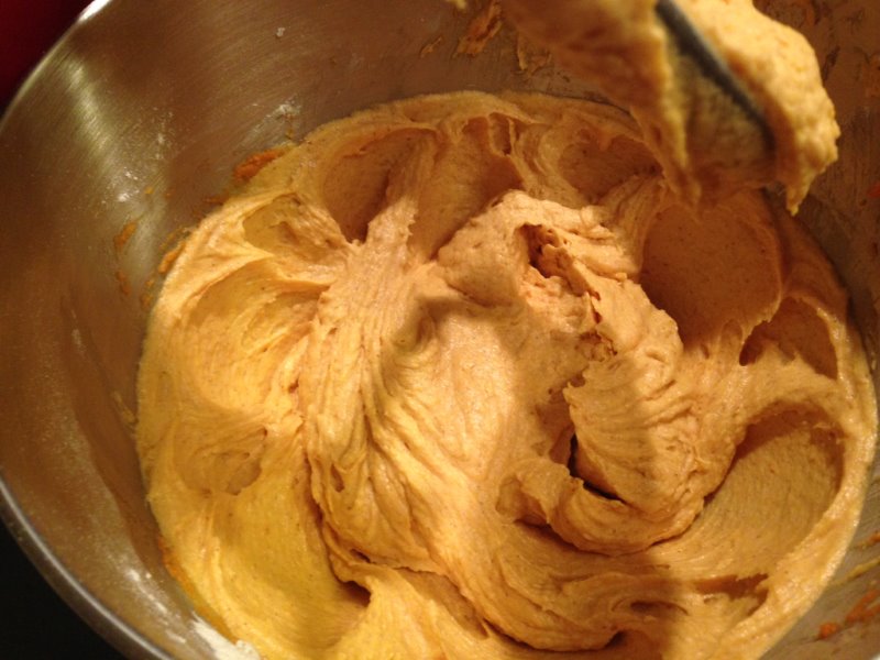 BATTER UP- The batter for pumpkin bread may be just as appetizing as the bread itself. 