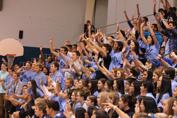 PEPPY! Students at NPHS get fired up during the annual homecoming pep rally on Friday, October 10, 2014. (file photo: 2014)
This is an example of North Penns school spirit in a time before Covid- if we compare it to today, the difference is striking and the lack of school spirit today is an unforeseen effect of two years of virtual learning. 