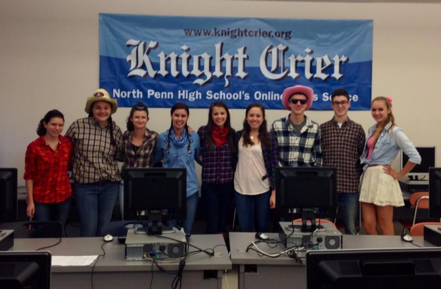 Knight Crier staff participates in North Penns Western Wednesday.