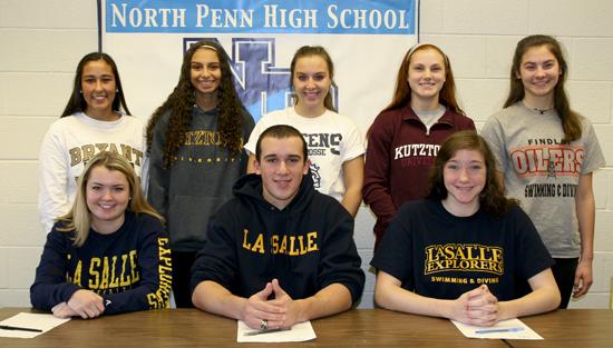 SIGN SIGN, EVERYWHERE A SIGN: Eight NPHS student-athletes were recognized during Tuesdays signing day event at NPHS. 