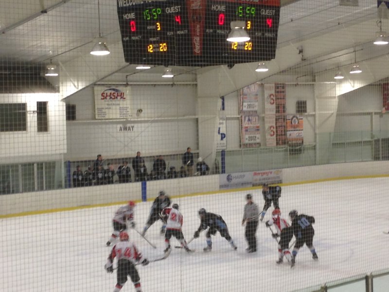 ICE DOMINATION: The Knights face off with Souderton in their December 10 matchup. The Knights blanked the Braves 7-0.
