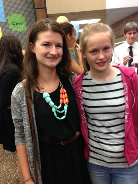 Larissa Schnee and me at my National Honor Society Induction ceremony.