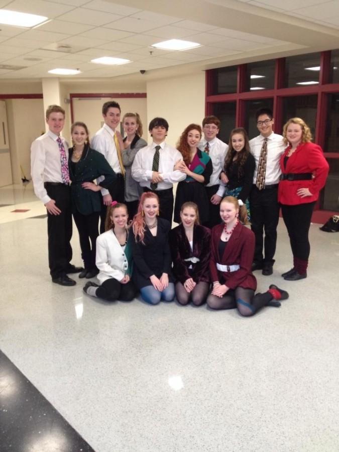 Theatre members from last years club pose for a picture after a performance.