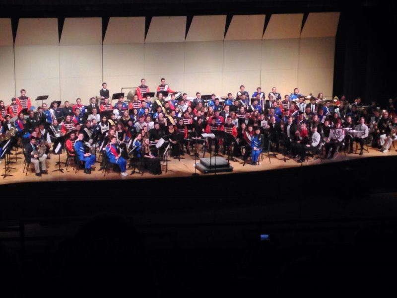 Musicians perform at the PMEA District Band Festival at NPHS on January 9th, 2015.  