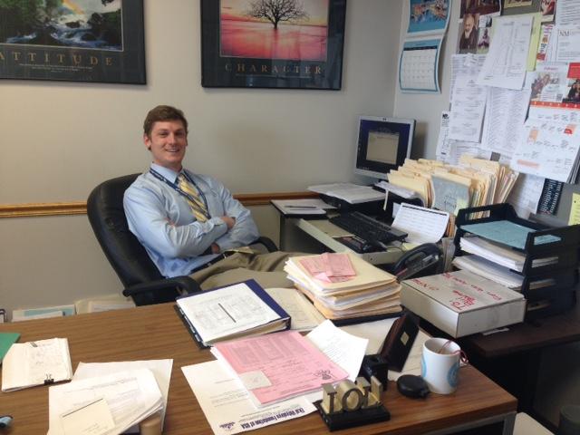 North Penn High School Health/PR teach Jon Fluck settles in to his interim role as Activities Director at NPHS. 