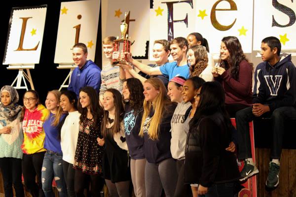 LIT CHAMPS - The winning Lit Fest team, Mr. Kevin Maneros 6th period class poses for a celebratory photo.