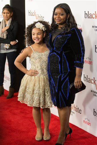 Jillian Estell and Octavia Spencer attend the Los Angeles Premiere of Black or White held at Regal Cinemas on Tuesday, Jan 20, 2015, in Los Angeles. (Photo by Paul A. Hebert/Invision/AP