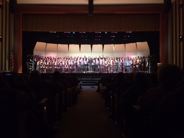 The North Penn chorus performs the stirring piece Hark, I Hear the Harps Eternal to start their segment if the concert .