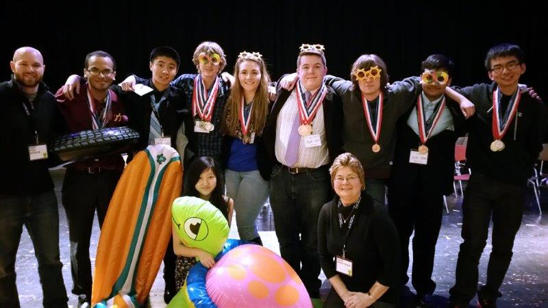 California here come: The NP Academic Decathlon team, shown here after winning the state championship, is headed to California this month to compete at Nationals. 