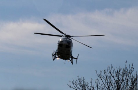 As part of the NPHS DUI reenactment, an emergency helicopter is brought in to recreate the actual response often needed in the event of a fatal car crash. 