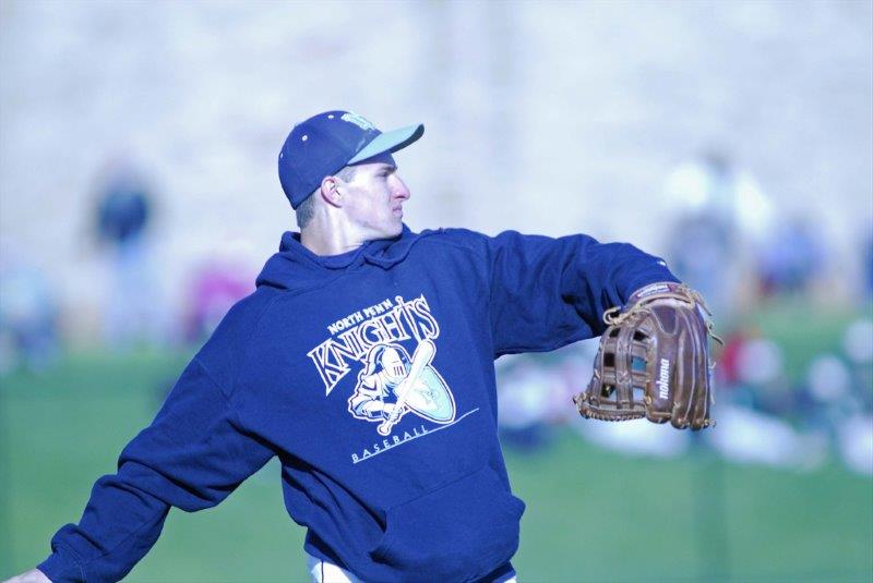 North Penn Knights OF Mason Nadeau warms up during his 2013 freshman season. After playing a key role in the 2013 state title run, Nadeau was injured in his 2014 sophomore season. This year he has returned healthy and ready to win.