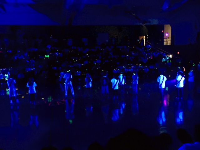 The homecoming court shares their dance moves with the student body at the annual pep rally.