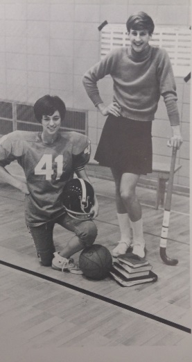 In 1970, Bobbie Campbell and Paul Alaman were voted most athletic- and swapped clothes for the picture