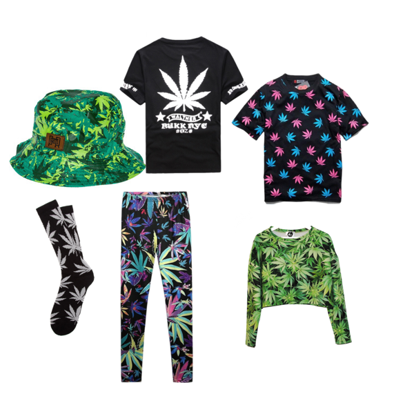 In an effort to glorify weed, some clothing lines have created patterns based on it.