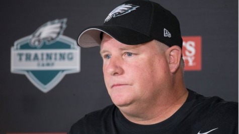 Chip Kelly answering questions from the media. Chris Szagola/AP