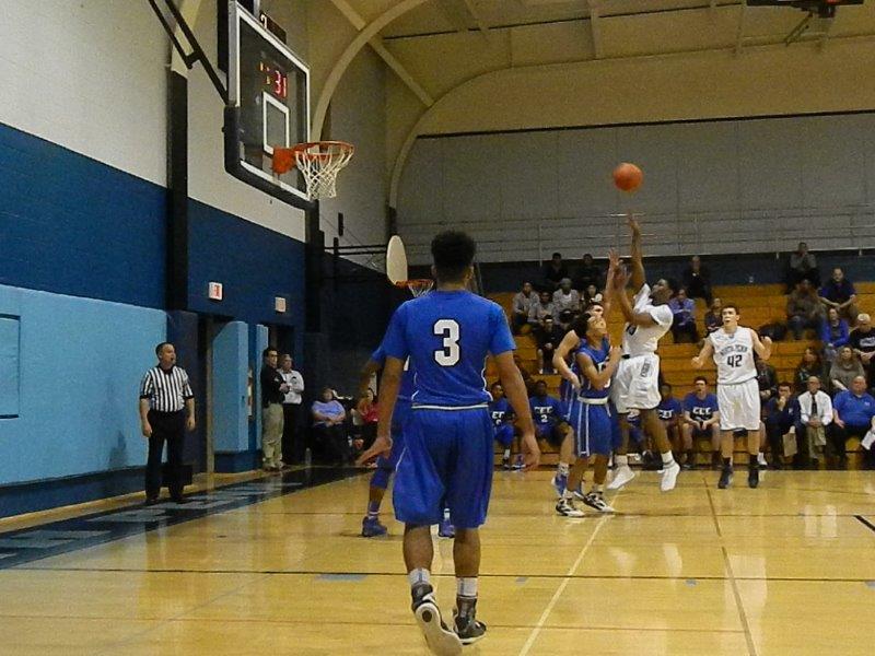 North Penns Lance Ford goes up for a jumper against Conwell Egan on Monday night at NPHS.