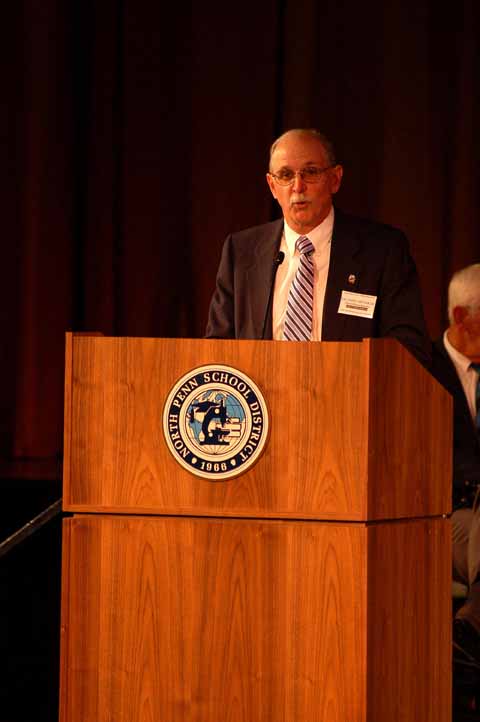 For head track and field coach Richard Swanker accepts his 2007 induction into the NPAAA Hall of Fame. On February 28, 2016, Swanker will be inducted into the PA Track and Field Hall of Fame.