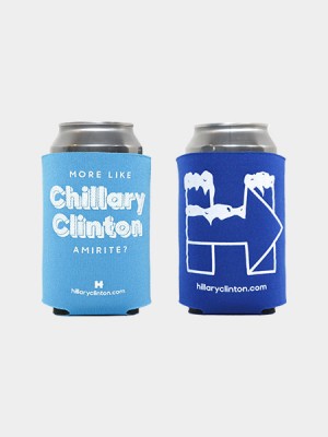 Hillary Clinton is chill-- and you can be too with this can holder.