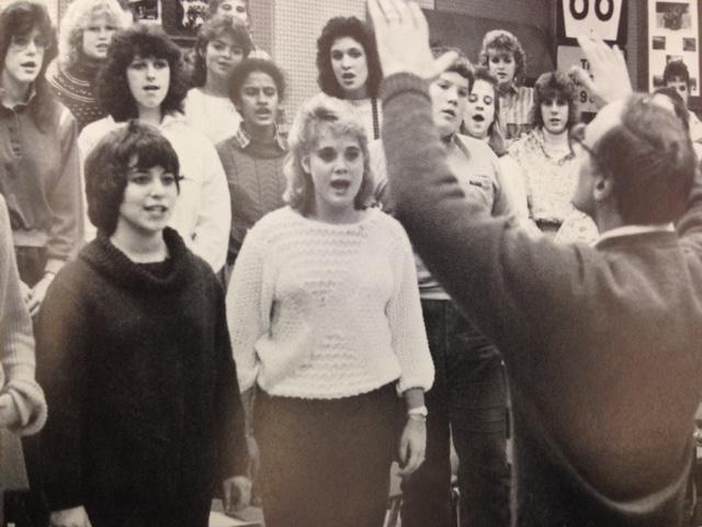 The 1987 NPHS Chorus under the direction of Dr. Davis Giersch 