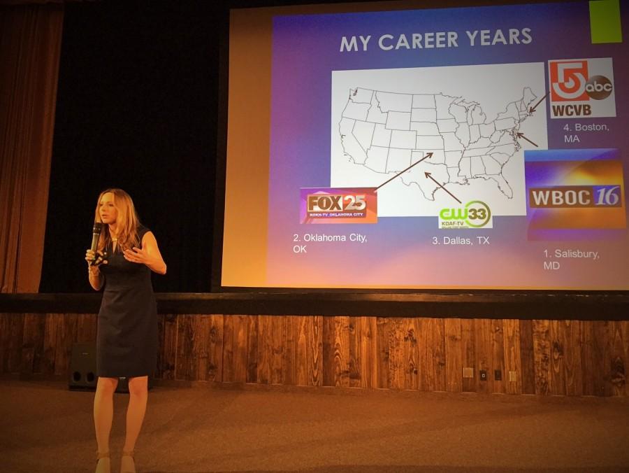 On Friday, March 11th, NPHS graduate Danielle Vollmar shared her journey to becoming a meteorologist with Meteorology, Womens Voices, Broadcasting and Video Production, and North Penn Television students.
