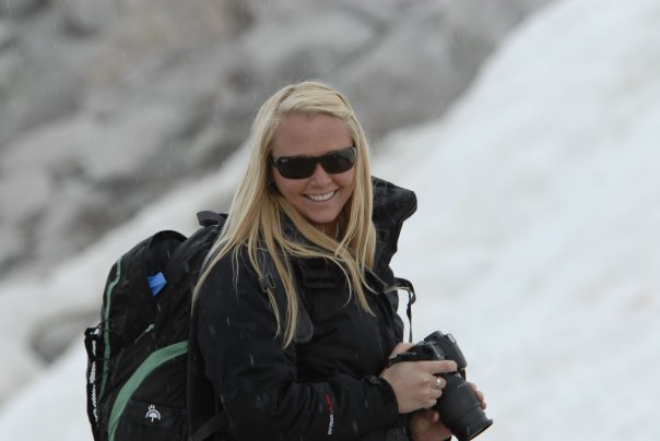 NPHS photography teacher Ms. Alyssa Crawford  has spent her life traveling around the world to take pictures. In this picture, Crawford smiles during a photo shoot in Antartica. 