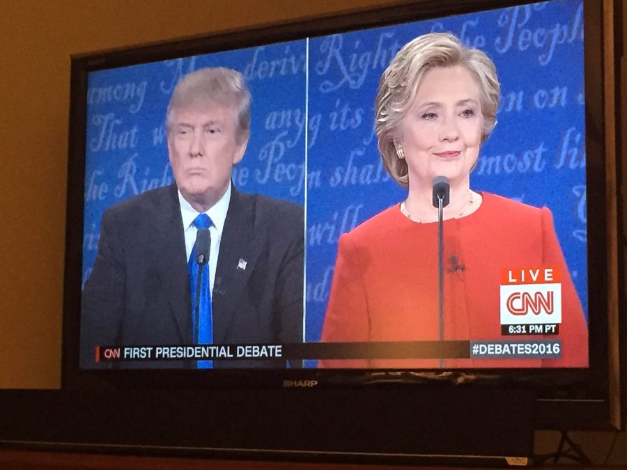 Debate+Night-+Donald+Trump+and+Hillary+Clinton+go+head+to+head+in+the+first+presidential+debate+for+the+2016+election.