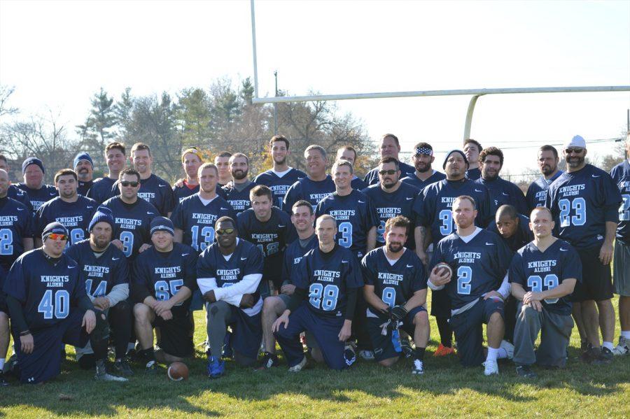 Are you ready for some football? Alumni NP football players gather for a team picture after the 2015 Thanksgiving Day Alumni football game. 2016 will mark the 2nd annual alumni game. Registration is now open.