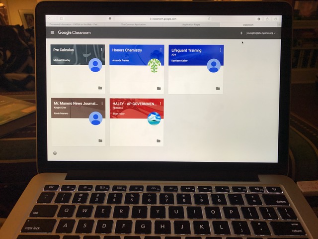 Google classroom allows students and educators to keep track of work and assignments paperless.