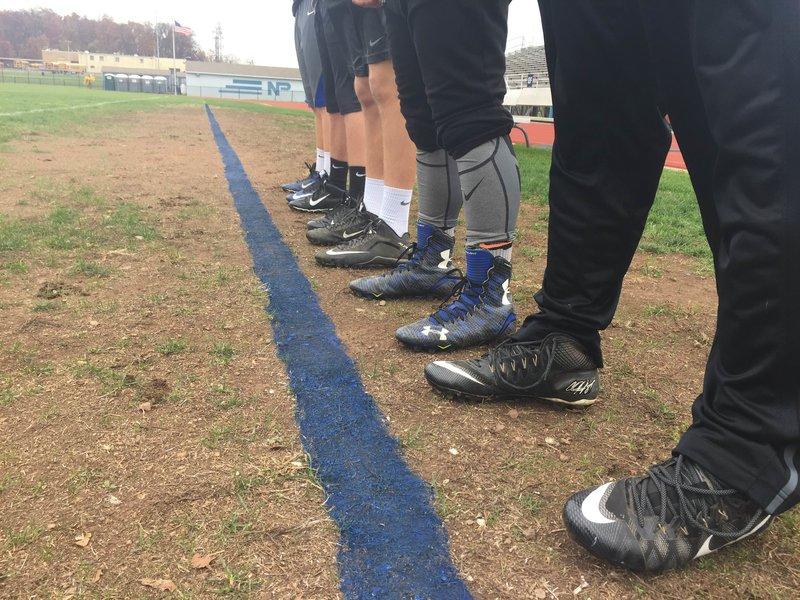 Worn out sidelines and patchy, uneven areas of dirt between the lines are among the concerns over North Penn High Schools football playing surface inside of Crawford Stadium.