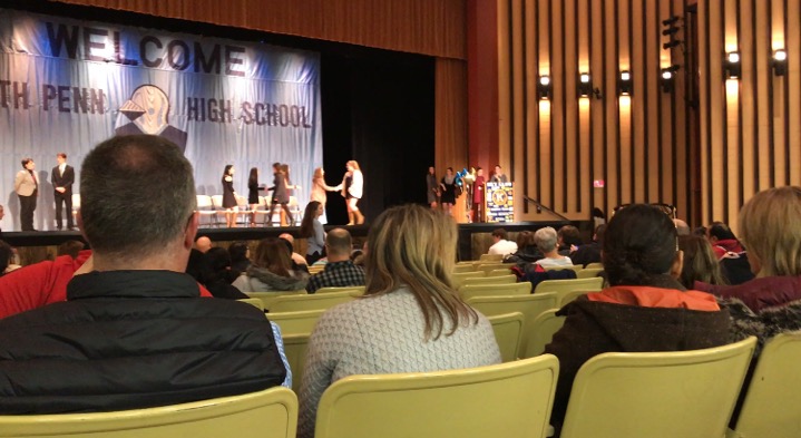 New members being inducted into the North Penn Key Club.