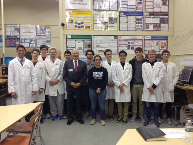 Mr. Michael Boyer and the EDD students pose for a photo with PA Senator Bob Mensch in the first session.