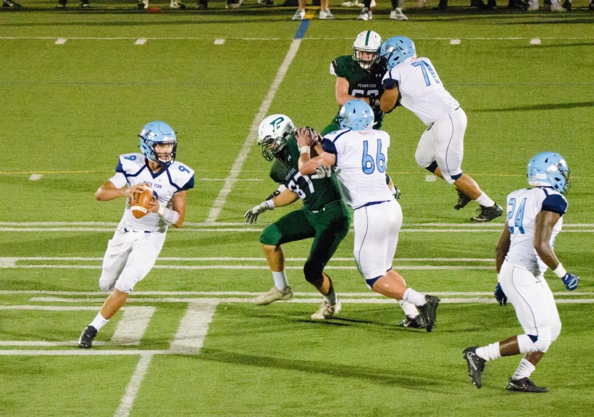 North Penn quarterback Steve DePaul looks to pass