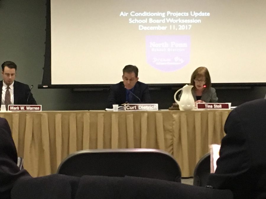 North Penn School Board: The NPSD Board of School Directors held a work session meeting Monday evening to discuss the air conditioning project in three elementary schools.