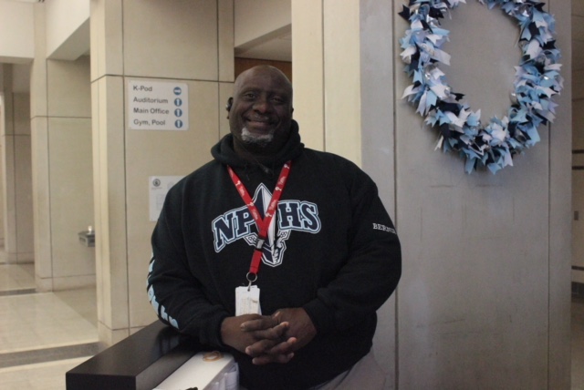 SAFE and SECURE: NPHS seciurity guard Bernie Jones was recently promoted o head of security at the school.