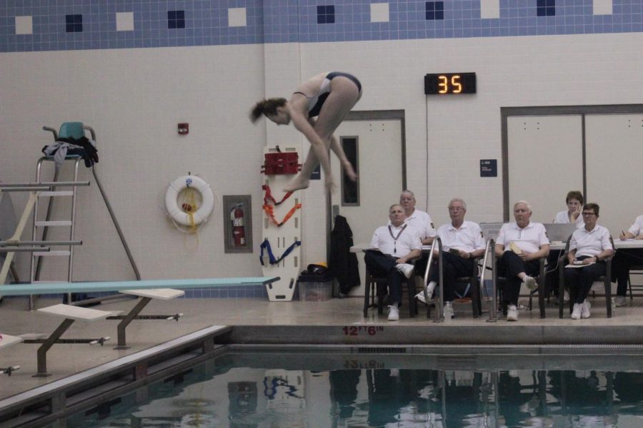 DIVING- Sophomore Abbie Broadhead finished in 9th place with a score of 327.10, earning 9 points for North Penn.