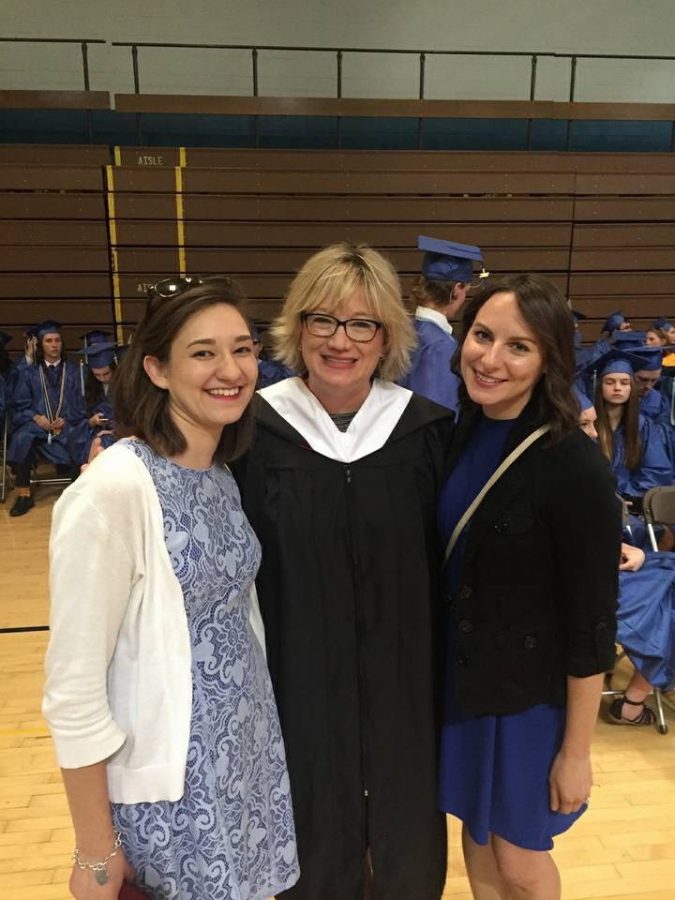 Ms. Alexandra Haeusser (left), Mrs. Ellen McKee (center) and Mrs. Sarah McBeth (right) at the 2017 graduation ceremony