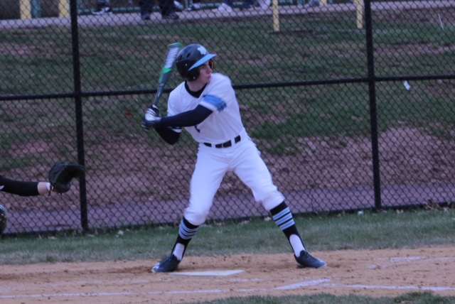 
Ryan Bealer at bat during the baseball game on Tuesday April 10th against William Tennent.