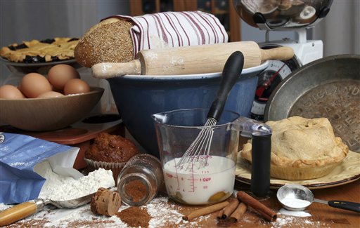 Various baked goods and ingredients used in baking are seen in this Oct. 9, 2007 file photo. (AP Photo/Larry Crowe, FILE)