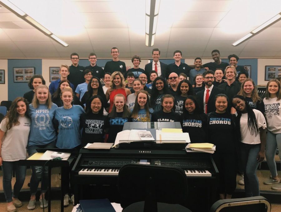 The NPHS Chamber Singers with The Unreachable Stars before the Lansdale Community Concert