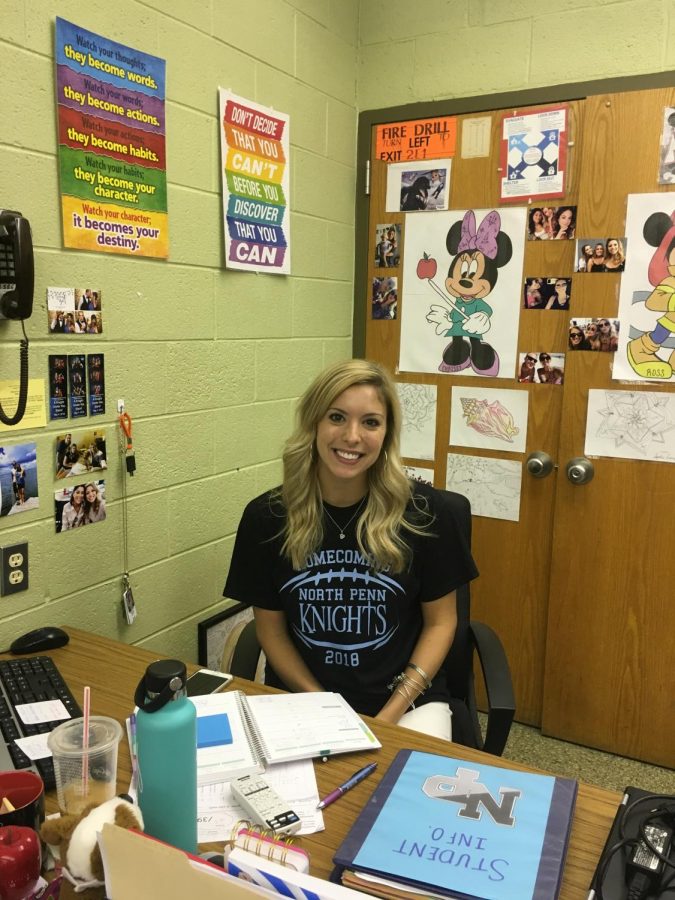 Ms. Christina Childs sits at her desk, preparing to teach her third period Algebra 2 class.
