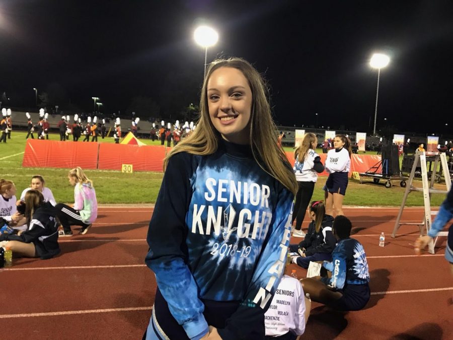 NPHS Senior Shannon Darcy at a recent NP football game