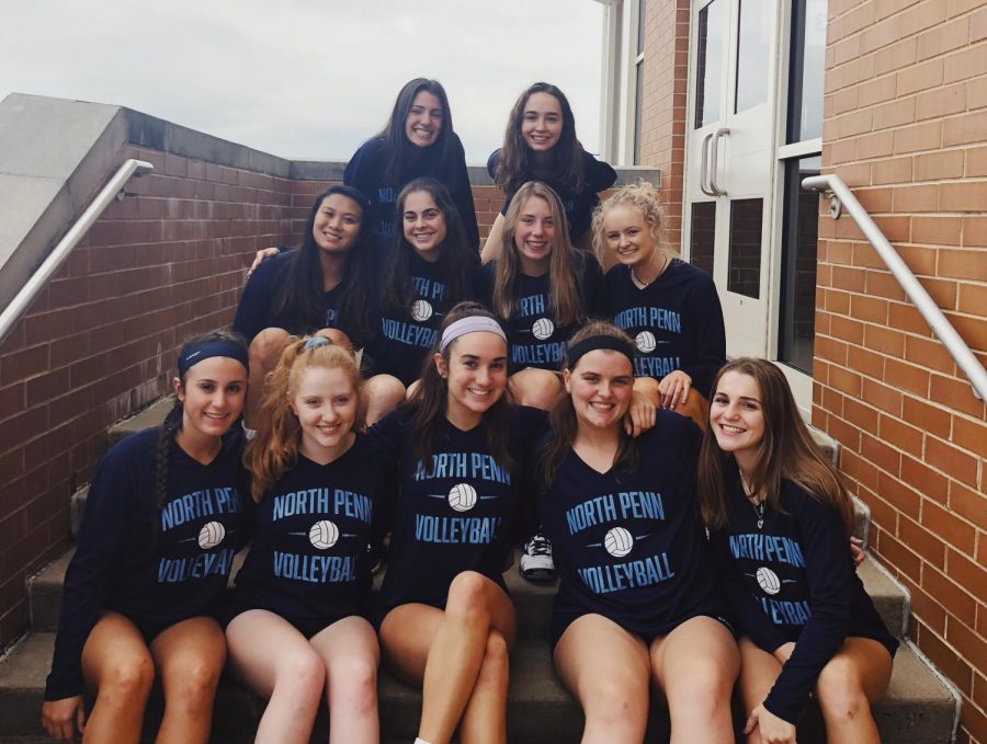 Francesca Dolan captured with her NPHS volleyball teammates before their senior night.