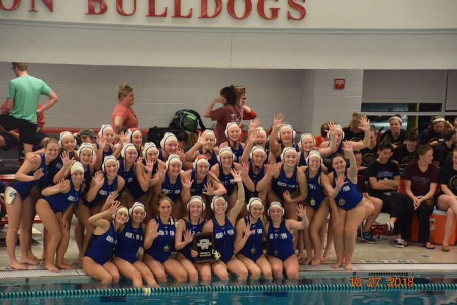 Girls+Water+Polo+team+after+winning+the+state+title+5+years+in+a+row.+