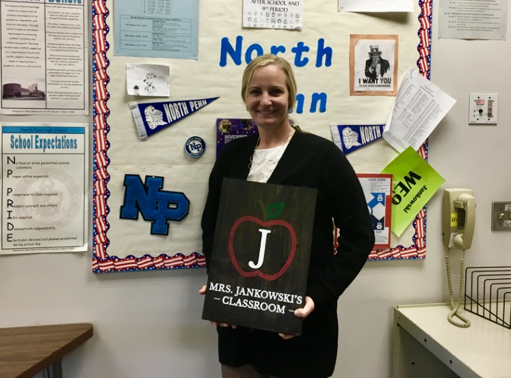 Mrs.+Carrie+Jankowski+has+made+a+positive+impact+teaching+history+at+North+Penn+High+School.+