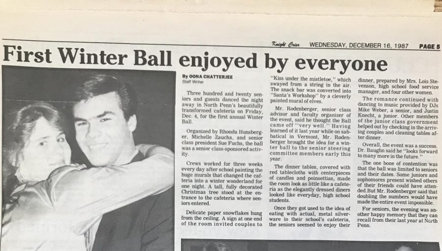Staff writer Oona Chatterjees aticle about the first ever Winter Ball. 