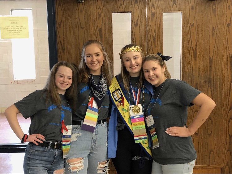 Officers of North Penns Thespian Troupe #5464 (left to right)
Sammi Stec, Emma Stearsman, Molly Hofstaedter, and Katie Krise.