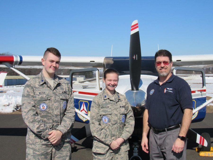 Two+members+of+JROTC+Mike+Wister+and+Lorna+Loughery+got+the+opportunity+to+fly+for+the+first+time+with+Penndale+teacher+and+pilot+Captain+Matt+Wendell.