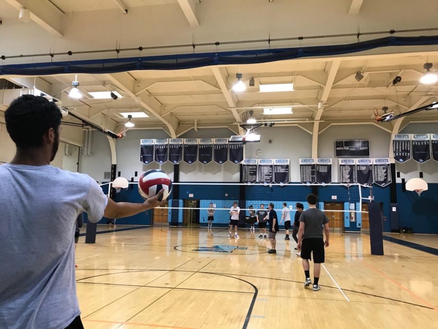Practice for the boys volleyball team as they prepare for their upcoming season.