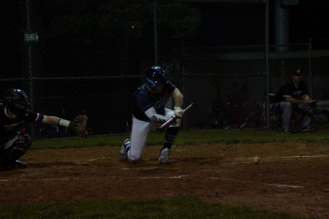 Alex Gilbert gets the bunt down to score Patrick Kirsch on the safety squeeze.